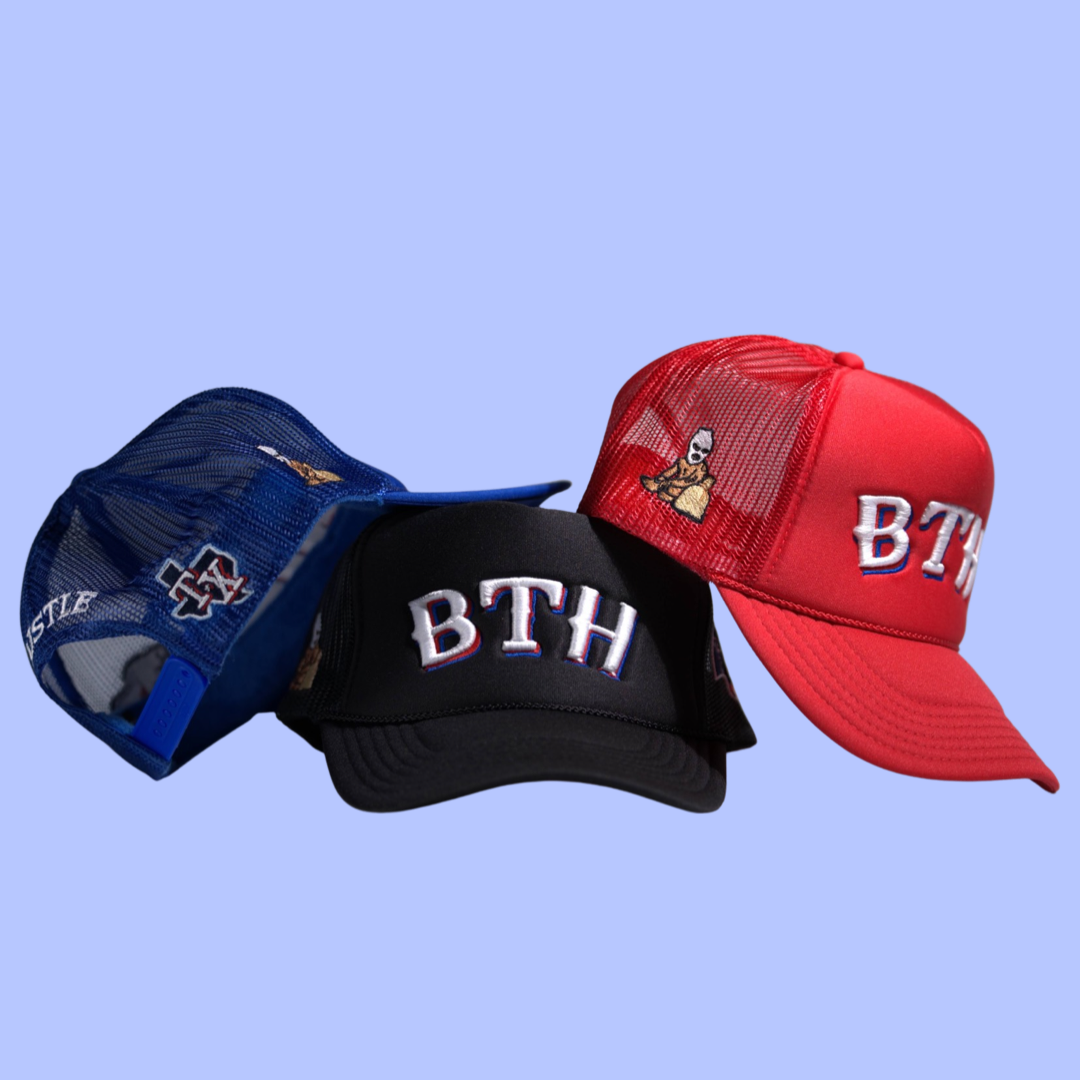 Blue”Texas Rangers ❌ Born To Hustle Trucker Hats – BORN TO HU$TLE